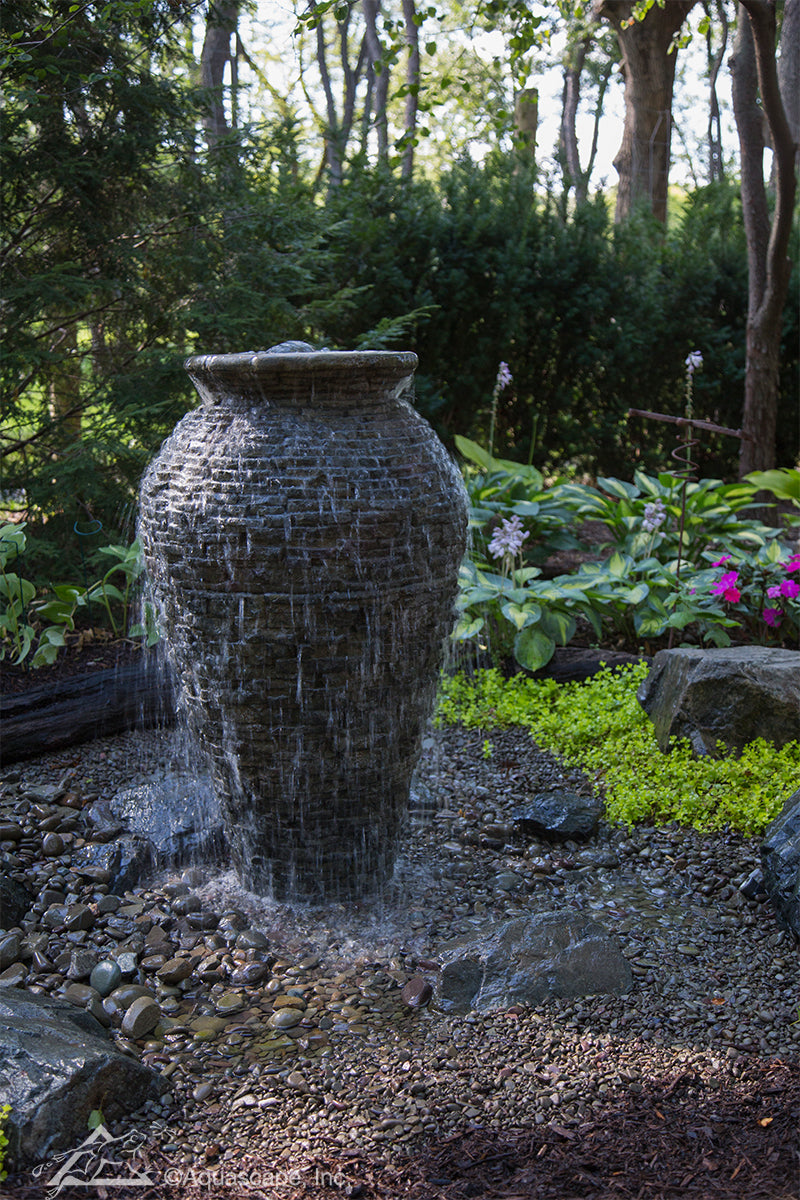 Medium Stacked Slate Urn Fountain Kit