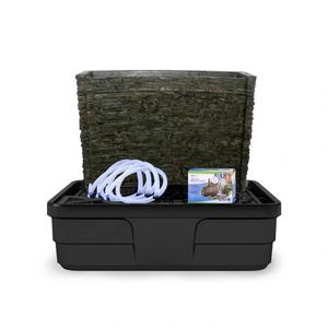 Stacked Slate Spillway Wall 32" Landscape Fountain Kit