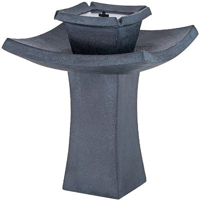 2-Tier Mahayana Solar on Demand Bird Bath Fountain